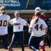 Michigan senior Amy Knapp celebrates the end of an inning in the game against Louisiana-Lafayette on Friday, May 24. Daniel Brenner I AnnArbor.com